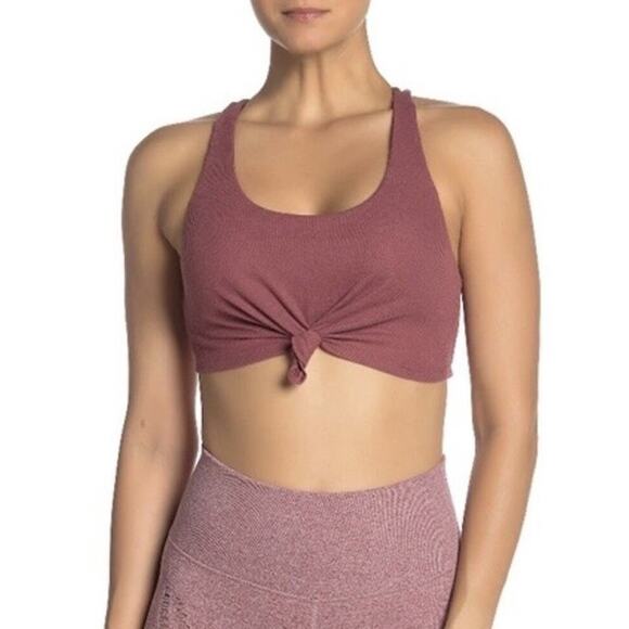 ALO Yoga Other - Alo Yoga Rosewood Ribbed Knitted Sports Bra Size Small